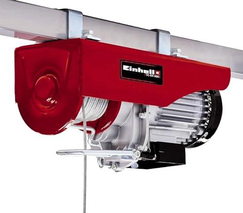 Einhell trossitõstuk TC-EH 600 (1050 W, kandevõime ilma plokita 300 kg 18 m/koos plokiga 600 kg 9 m, 18 m terastross (Ø 4,5 mm), turvaklambriga koormakonks)