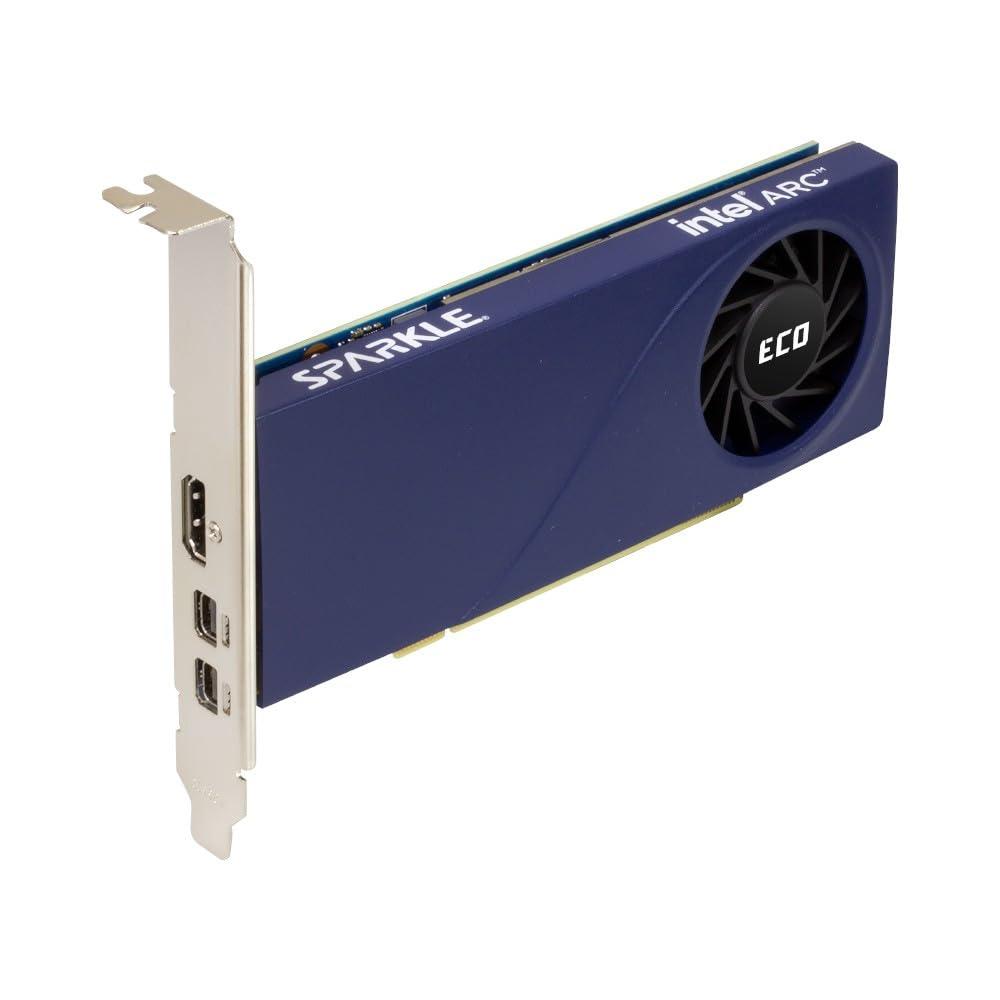 Sparkle Intel Arc A310 ECO, 4GB GDDR6, 50W TBP, madal profiil, üks ventilaator, üksik pesa, HDMI x1, Mini DisplayPort x2, SA310L-4G – kasutusnäide