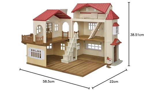 Sylvanian Families 5716 Linnamaja katusekambriga – pakend ja tarvikud