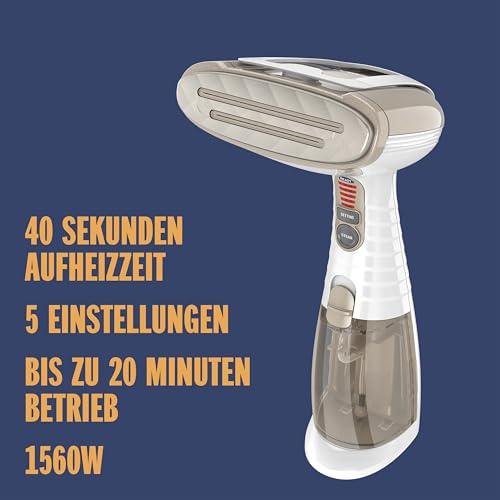 Conair Turbo ExtremeSteam aurusti 5 seadistusega | Auruvoog 25 g/min | Kiire kuumenemine | 3 otsikut erinevatele kangastele + viigiklots | valge/beež – pilt 11