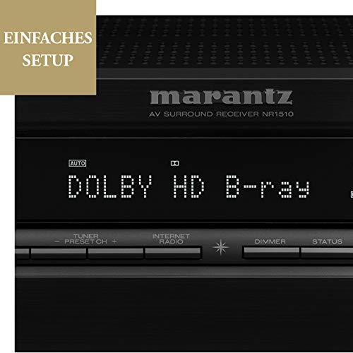 Marantz NR1510 5.2-kanaliline AV-vastuvõtja, HiFi võimendi, 50W, 4K, Dolby Audio, HEOS, 6 HDMI-sisendit, Bluetooth, WiFi – Must – pilt 9