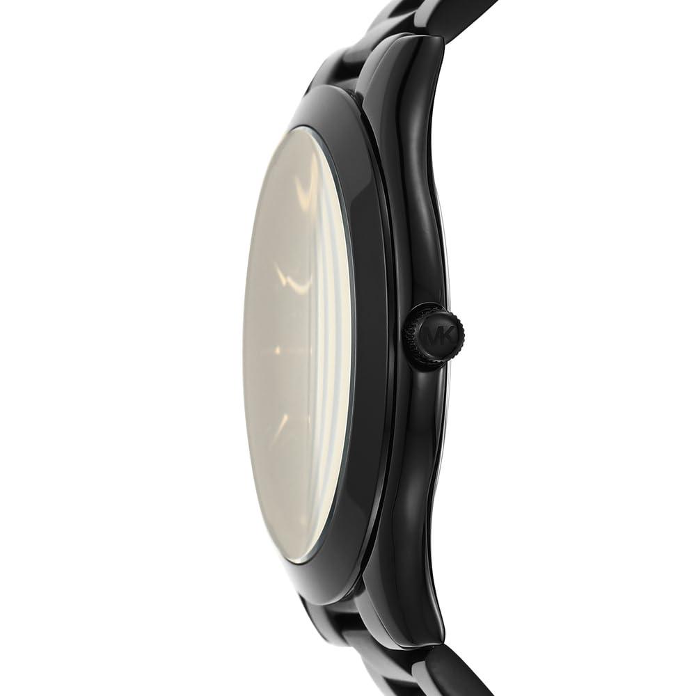 Michael Kors Runway naiste käekell, kvartsmehhanism roostevabast terasest, keraamilise või nahkrihmaga, must ja kuldne, 38MM – lisavaade