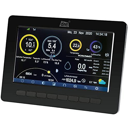 dnt WiFi-ilmajaam WeatherScreen PRO – alati ilm ja sisekliima kontrolli all, andmesalvestus, rakendus, DNT000008, must/valge – detailne vaade