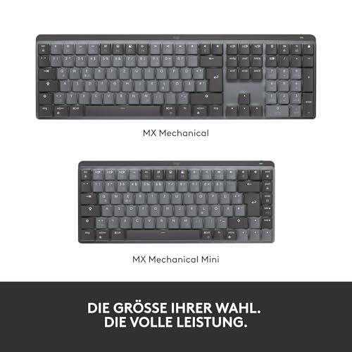 Logitech MX Mechanical Mini juhtmevaba mehaaniline klaviatuur taustvalgustusega, lineaarsed klahvid, Bluetooth, USB-C, macOS, Windows, Linux, Android, metall, Saksa QWERTZ paigutus – Grafiit – pilt 11