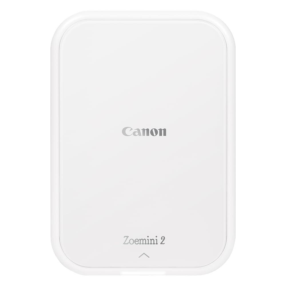 Canon Zoemini 2 Mini Fotoprinter – kompaktne kaasaskantav printer nutiseadmele (Bluetooth, sisseehitatud aku, ZINK fotopaber, liimuv fotopaber) pärlvalge [+ 10-leheline ZINK fotopaberikomplekt]
