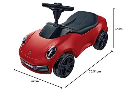BIG – Baby Porsche 911 – Kujundatud Porsche Design Studios poolt, laiade vaiksete rehvide ja hea haarduvusega rooliga, lükatav auto, lastele alates 18. elukuust, punane – pilt 10