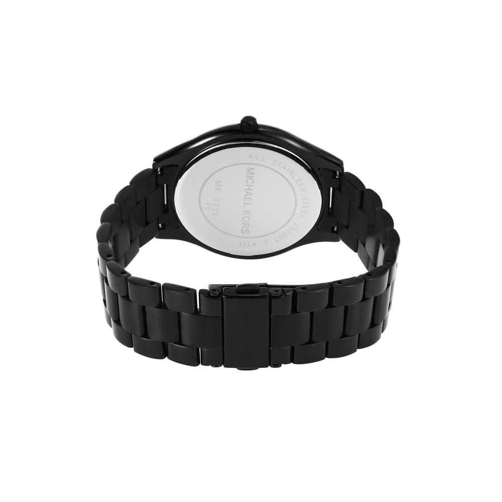 Michael Kors Runway naiste käekell, kvartsmehhanism roostevabast terasest, keraamilise või nahkrihmaga, must ja kuldne, 38MM – pilt 6