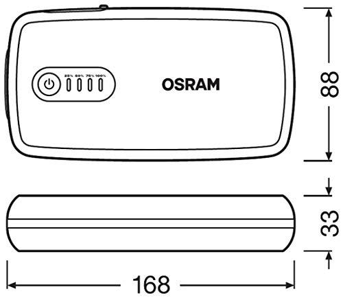 OSRAM BATTERYstart 300, Auto starthoob, Liitiumakuga käivitusabi 1500A 12V mootorrattale ja autole, Powerbank-funktsiooniga kuni 6L bensiin- ja 3L diiselmootoritele, Must – pilt 13