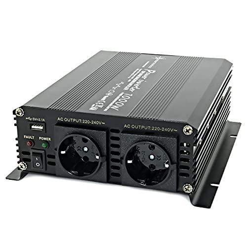 Solartronics pingemuundur NM1000 12V 1000W MUST – 2000W tipvõimsus – Muundur 12V-230V – Ühildub plii- ja AGM-akudega – Schuko & USB ühendus