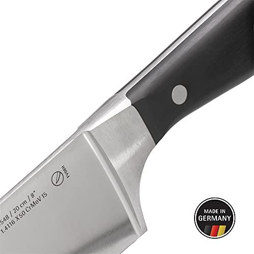 WMF Spitzenklasse Plus 5-osaline noakomplekt, valmistatud Saksamaal, sepistatud noad, kööginoad, Performance Cut, spetsiaalne terasteras – kasutusnäide