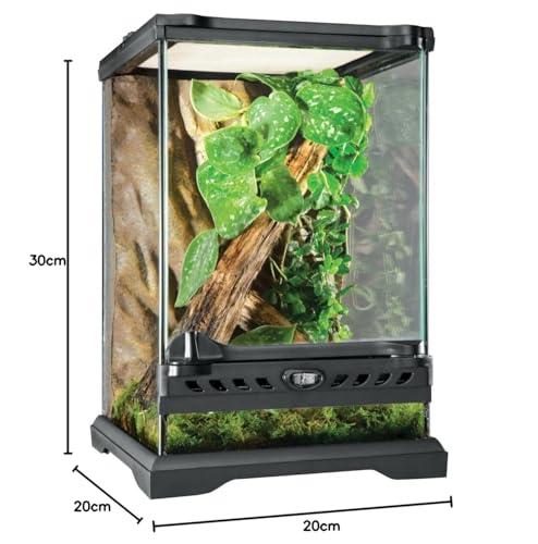 Exo Terra klaasterraarium unikaalse esiventilatsiooniga, 20 x 20 x 30 cm – detailne vaade