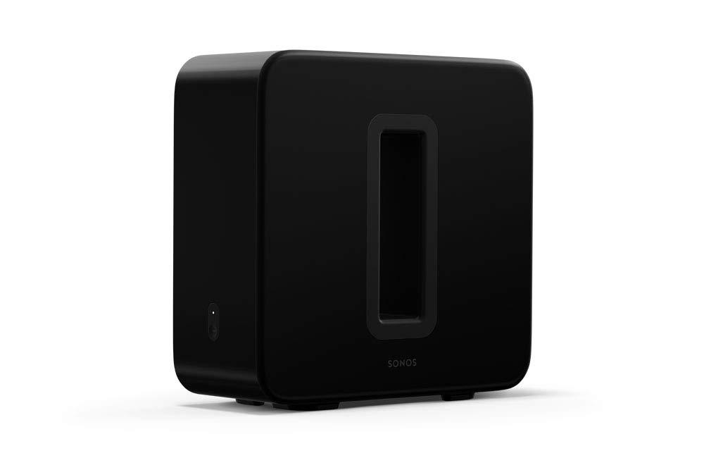 Sonos Sub, must – Võimas WiFi-subwoofer dünaamiliste ja sügavate basside jaoks – Elegantne multiroom subwoofer esmaklassilise heli nautimiseks (Gen.3) – detailne vaade