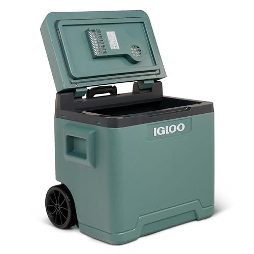 IGLOO elektriline jahutuskast IE42 teleskoopkäepideme ja ratastega, 42L, 12V ja 230V – kasutusnäide