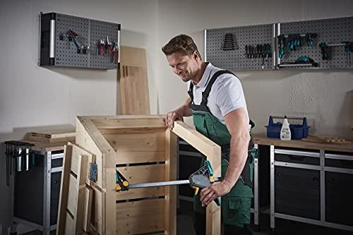 wolfcraft XL ühe käega pitsitamisekomplekt – 8624000 – paindlikud haaratalad kuni 1060 mm – survejõud 120 kg – 2 PRO L ühe käega pitsitit + ühendusadapter – lisavaade