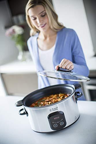 Russell Hobbs aeglane keetja [mittenakkumatu 6L XL keedupott, programmeeritav taimer/küpsetusaeg] Maxicook aeglane keetja (3 temperatuuri valikut ja soojas hoidmise funktsioon, 200W) Slowcooker 22750-56 – pilt 8