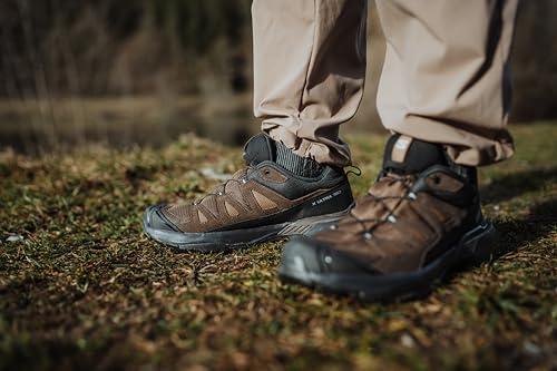 Salomon X Ultra 360 Leather Gore-Tex Veekindlad Meeste Matkajalatsid, Välitingimustele Valmis, Haarduvus, Kaitse Kõigis Ilmades, Dark Earth, 45 1/3 – pilt 8