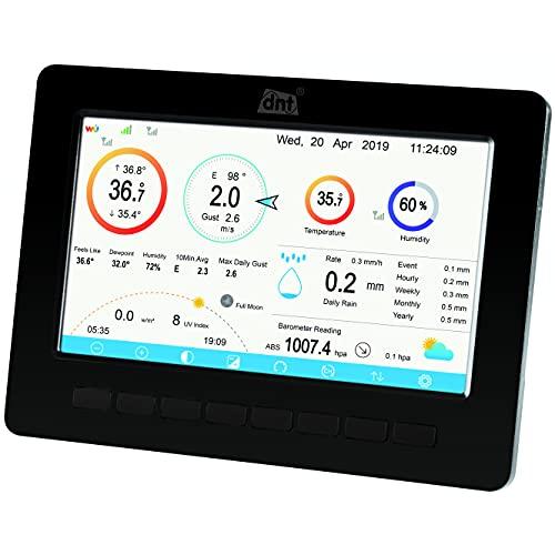 dnt WiFi-ilmajaam WeatherScreen PRO – alati ilm ja sisekliima kontrolli all, andmesalvestus, rakendus, DNT000008, must/valge – pakend ja tarvikud