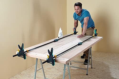 wolfcraft XL ühe käega pitsitamisekomplekt – 8624000 – paindlikud haaratalad kuni 1060 mm – survejõud 120 kg – 2 PRO L ühe käega pitsitit + ühendusadapter – pilt 6