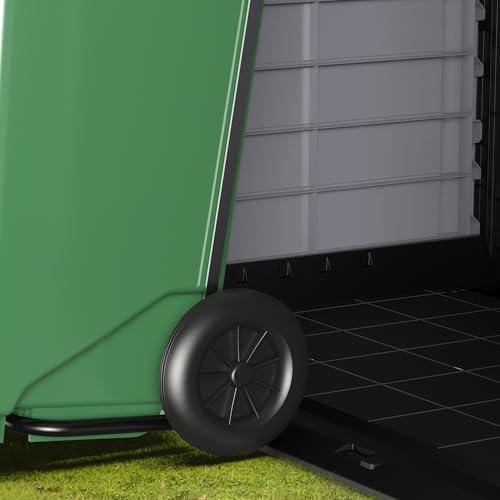 Duramax Cedargrain StoreAway 1200L aiakuur plastikust / tasane kaas, prügikastikast, aiakuur, vastupidav konstruktsioon, ideaalne tööriistadele, BBQ-dele ja 2x 240L prügikastidele, 145x85x125 cm, hall – pilt 10