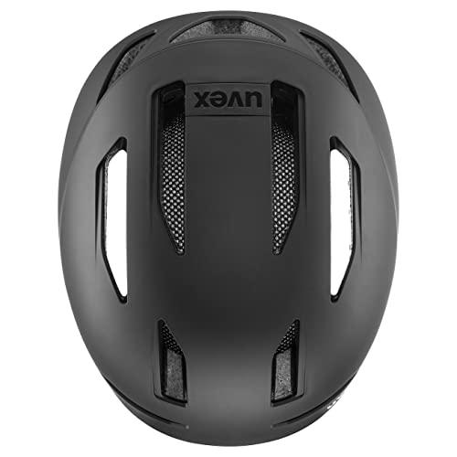 uvex urban planet – keskkonnasõbralik jalgrattakiiver naistele ja meestele – individuaalne suuruse kohandamine – taaskasutatud materjalidest – must matt – 58-61 cm – lisavaade