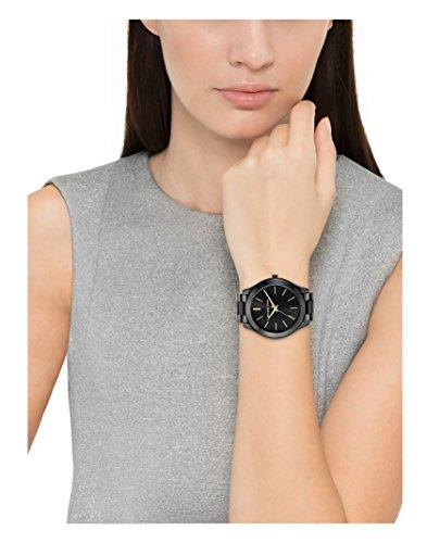 Michael Kors Runway naiste käekell, kvartsmehhanism roostevabast terasest, keraamilise või nahkrihmaga, must ja kuldne, 38MM – pilt 10