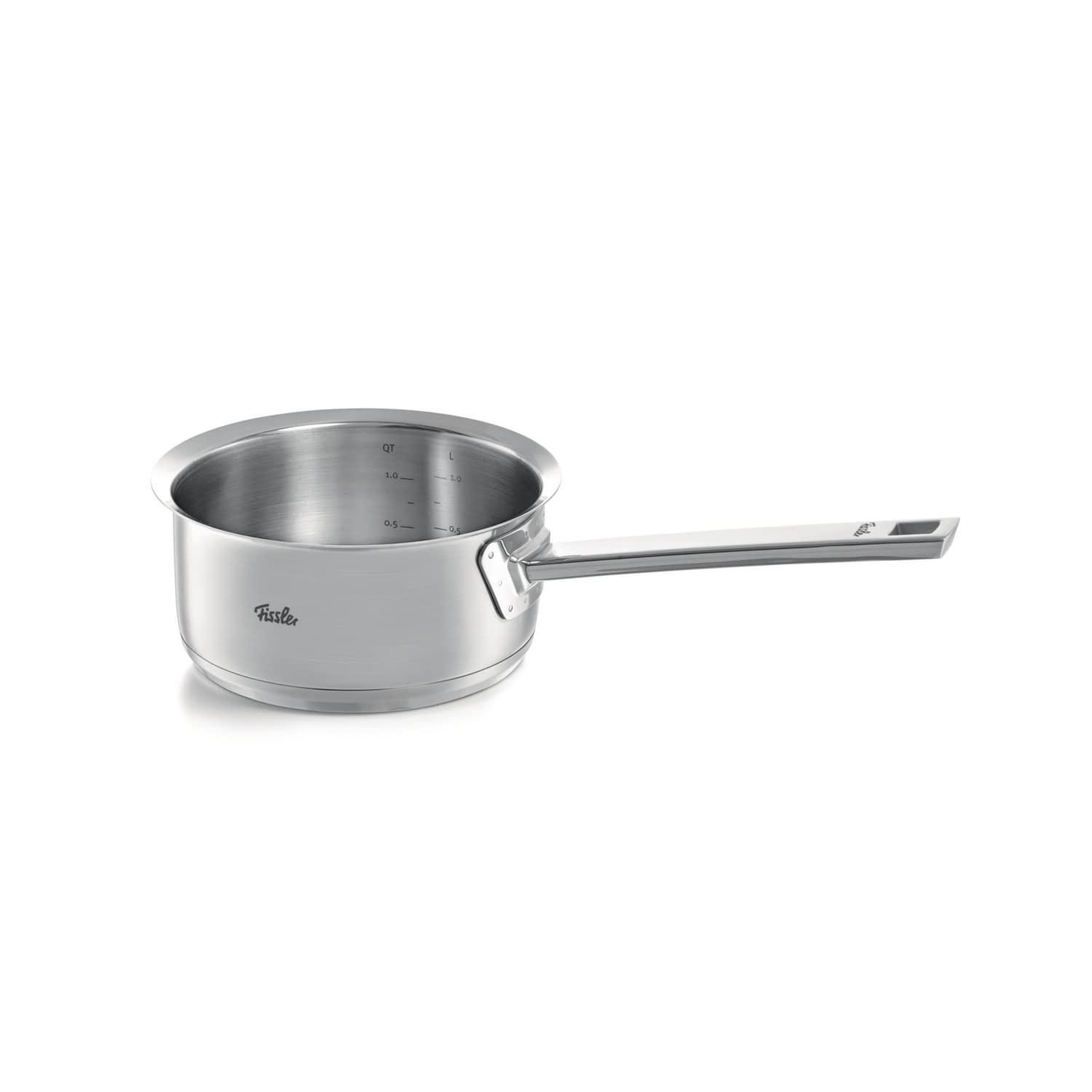 Fissler Original-Profi Collection roostevabast terasest potikomplekt, 5-osaline, metallkaanega + tasuta roostevaba terase hooldus – induktsioonile sobiv, hõbedane – lisavaade