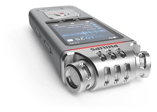 Philips DVT4115 diktofon, salvestusseade MP3, HiFi-mikrofonid Sembly AI kõnetuvastusega – pakend ja tarvikud