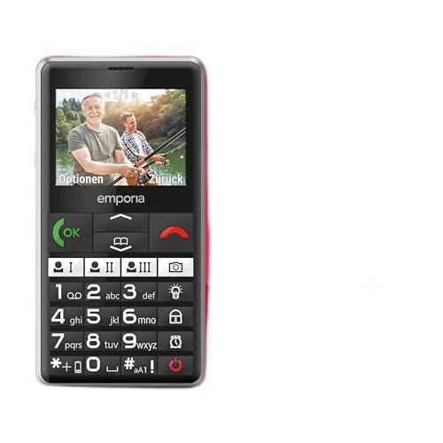 emporiaPURE-LTE, 4G seenioritele mõeldud nuputelefon, lepinguvaba mobiiltelefon hädaabinupuga, must – detailne vaade