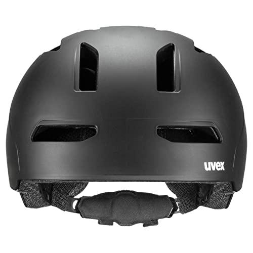 uvex urban planet – keskkonnasõbralik jalgrattakiiver naistele ja meestele – individuaalne suuruse kohandamine – taaskasutatud materjalidest – must matt – 58-61 cm – detailne vaade