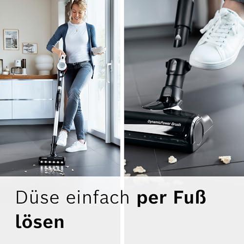 Bosch juhtmeta tolmuimeja Unlimited 7 BKS711MTB, tolmukotita, vahetatava akuga, painduva toruga, hügieenifiltriga, 10-aastase mootorigarantiiga, mini-turbodüüsiga, LED-valgustusega, turborežiimiga, valge – pilt 11