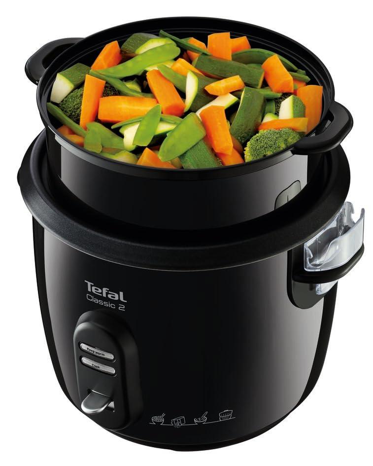 Tefal New Classic riisikeetja RK1038 | automaatsed programmid | soojashoidmise funktsioon | 5L maht | aurutamisfunktsioon | must-metallik – kasutusnäide