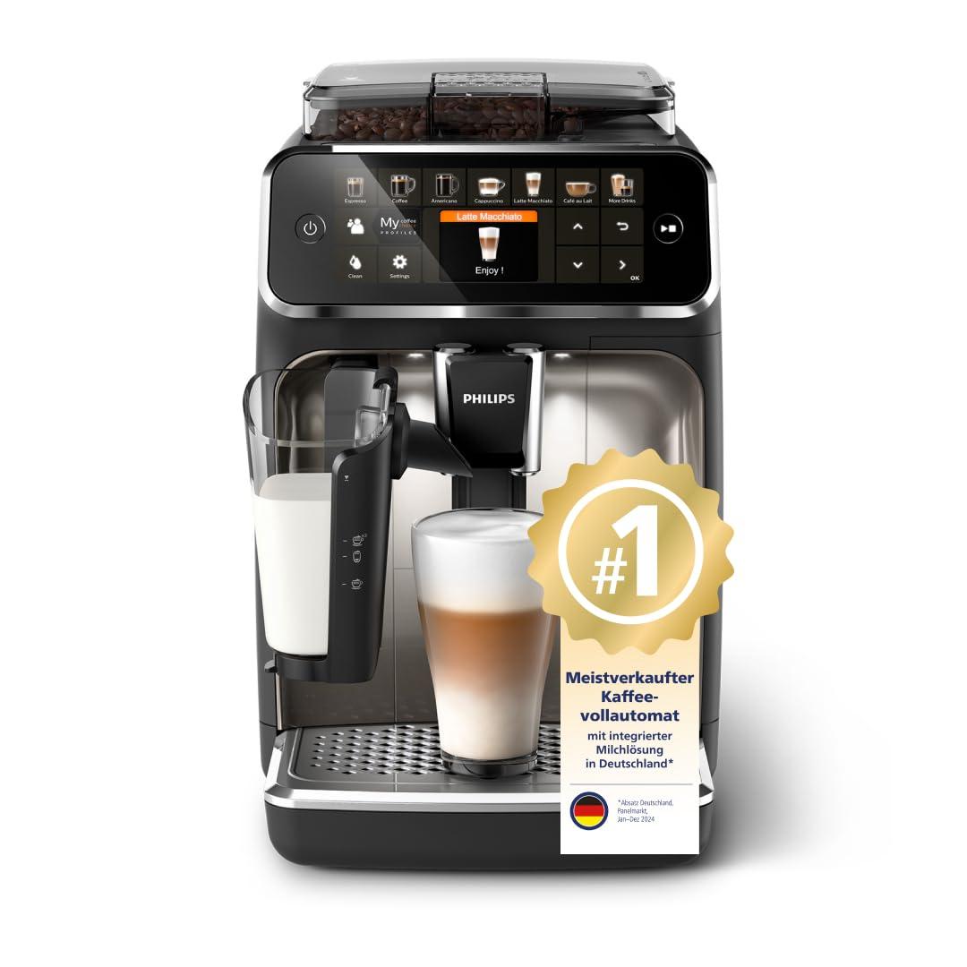 Philips Serie 5400 täisautomaatne kohvimasin – LatteGo piimasüsteem, 12 kohvijoogi varianti, intuitiivne ekraan, 4 kasutajaprofiili, kroom (EP5447/90)