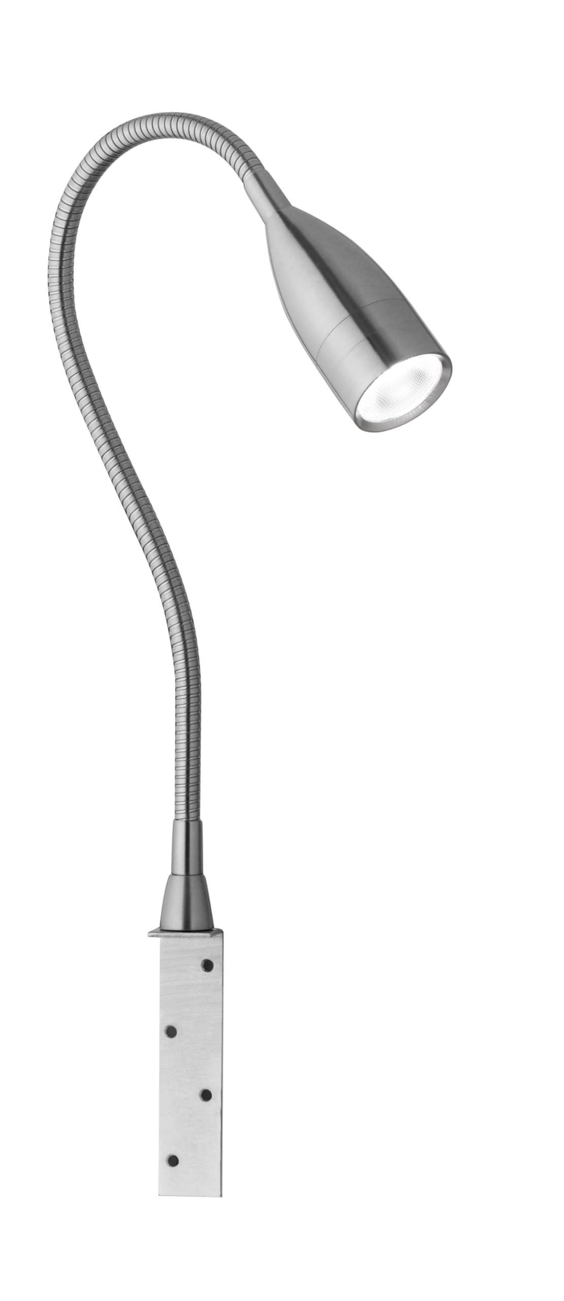 Fischer & Honsel | Voodi valgusti Flex, Sten | žestijuhtimisega hämardatav | 1x LED 5 vatti, 3000 Kelvinit, 420 luumenit | EEK: G | 30702, Hõbedane
