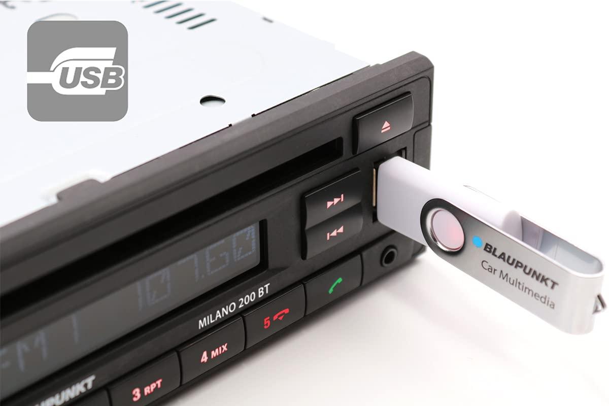 Blaupunkt Milano 200 BT, must, 1-DIN autostereo – pakend ja tarvikud