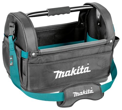Makita E-15403 avatud tööriistakott, metallist kandesang ja õlarihm, rohke panipaik, veekindel tugevdatud põhi, 29-liitrine mahutavus, polüester, 490 x 310 x 365 mm