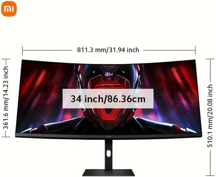 Xiaomi G34WQi Ultrawide Gaming Monitor 34-tolline – WQHD, 180Hz, 1ms, HDR 10, 100% sRGB, 4000:1 kontrastsus, 350niti, FreeSync, RGB taustavalgustus, madal sinine valgus, raamita disain, must – pilt 6