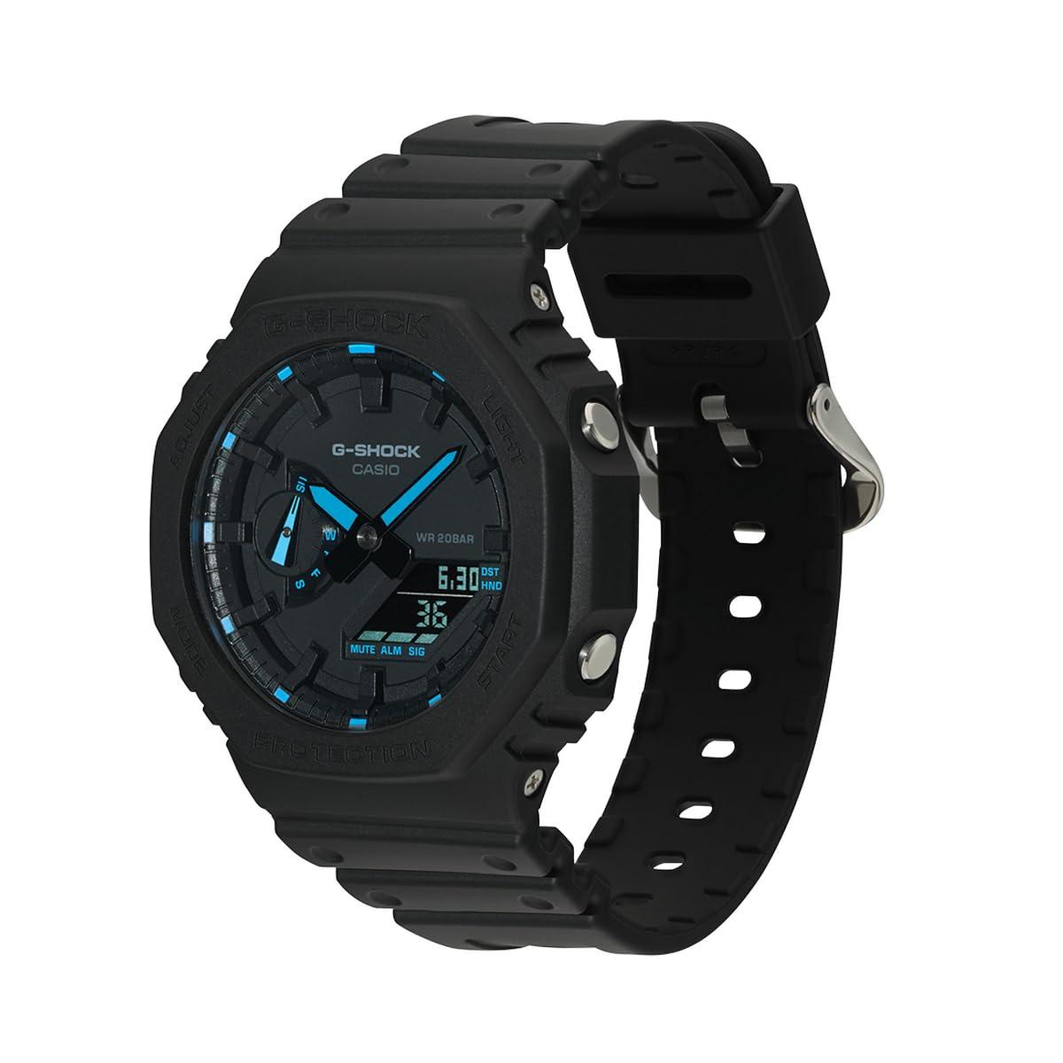 Casio G-Shock meeste käekell kunstvaigust ja süsinikust – CA.GA-2100-1A2ER – detailne vaade