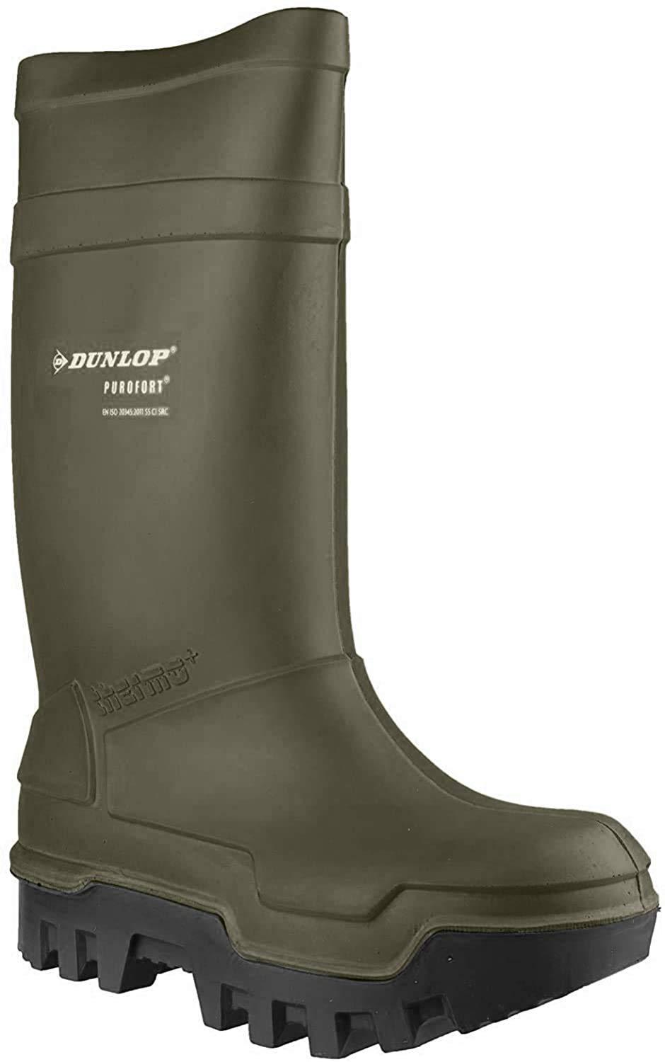 DUNLOP kaitsejalatsid meestele Purofort Thermo+ täisohutusega kummikud, roheline, 44/45 EU – kasutusnäide