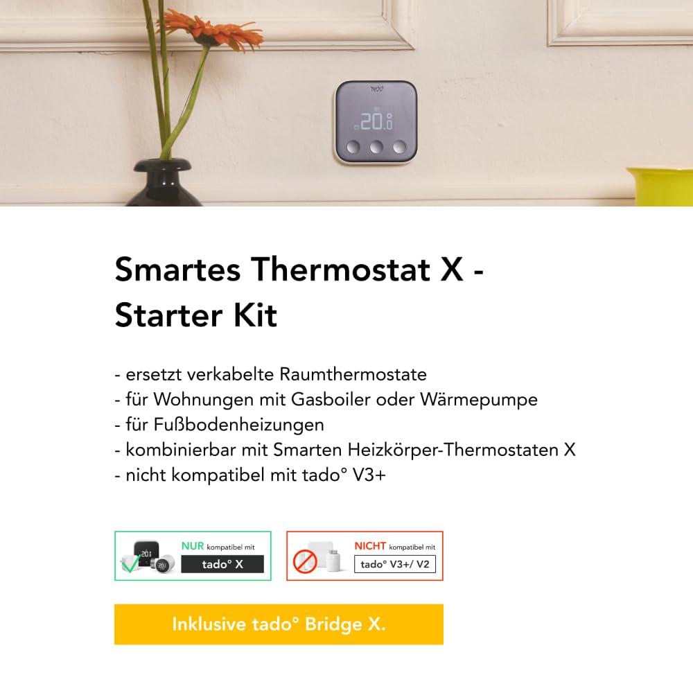 tado° Nutikas Termostaat X – Starter Komplekt põrandaküttele ja boilerile, juhtimine rakenduse ja nutikõlari abil (Alexa, Siri, Google Assistant), isepaigaldatav, ei ühildu tado° V3+ – kasutusnäide