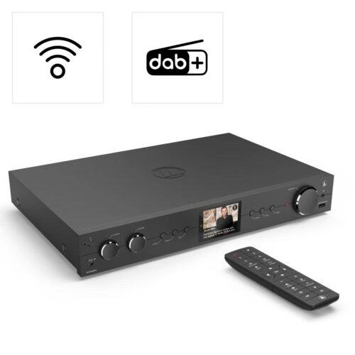 Hama DAB-tuuner HiFi digiraadio Interneti-raadio FM-tuuner Bluetooth Digiraadio FM WLAN Stereo-vastuvõtja Spotify Amazon Music Kaugjuhtimispult USB AUX Äratuskell DIT2105SBTX must