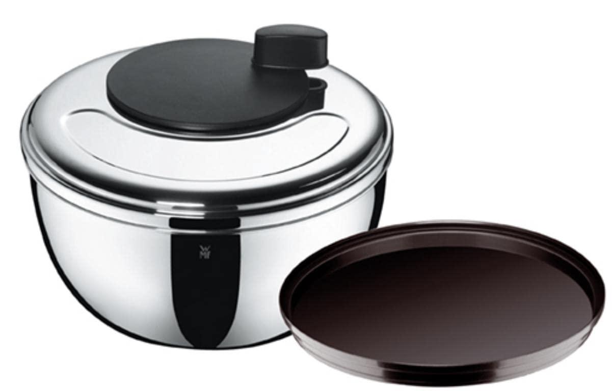 WMF Gourmet salatitsentrifuug 25,4 cm, Cromargan roostevaba teras, plastikust sõel, nõudepesumasinas pestav