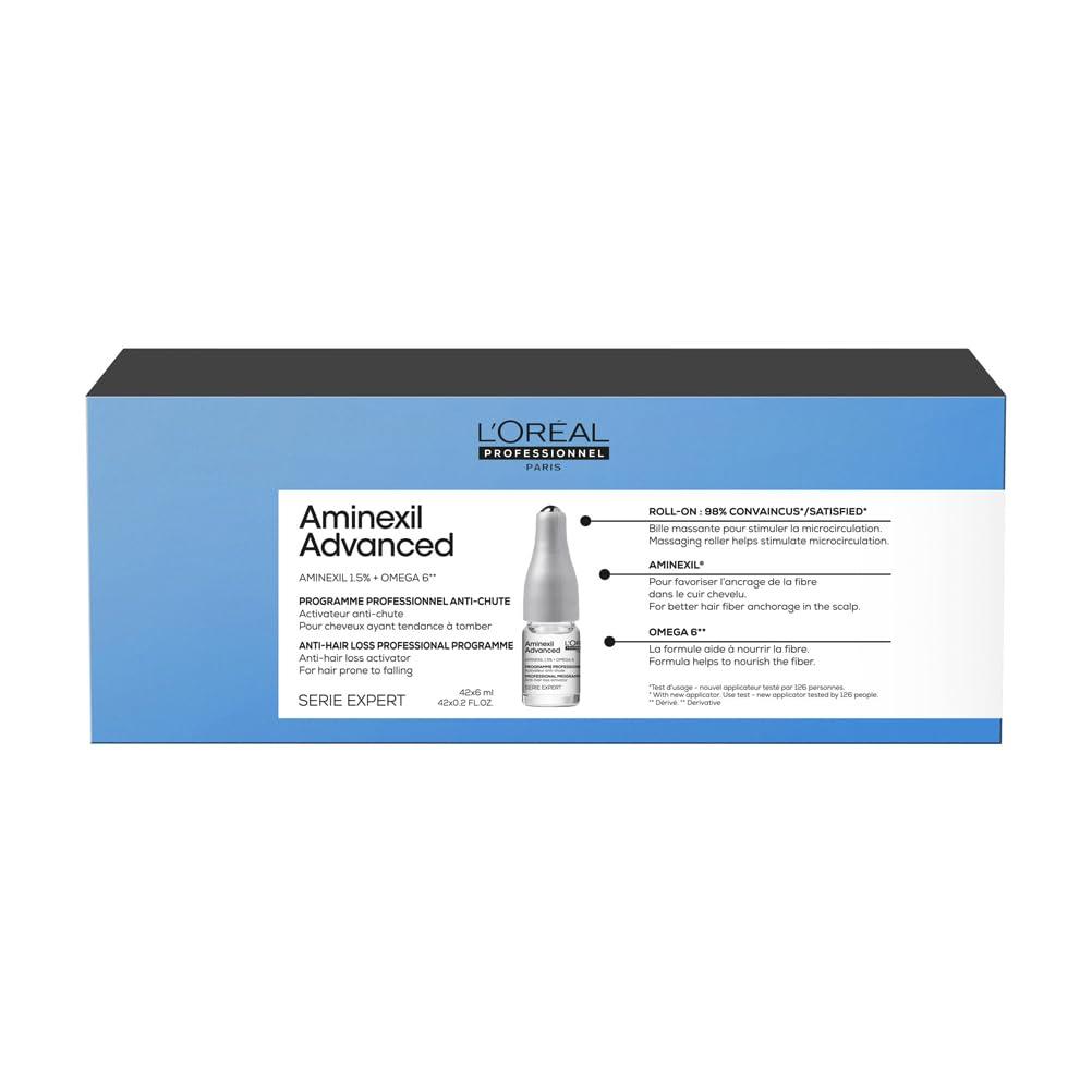 L’Oréal Professionnel tugevdav juuksehooldus juuste väljalangemise vastu, tihedamate juuste saavutamiseks, Aminexil Advanced juuste väljalangemise vastane aktivaator, 42×6 ml