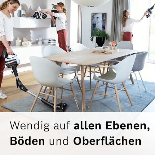 Bosch juhtmeta tolmuimeja Unlimited 7 BKS711MTB, tolmukotita, vahetatava akuga, painduva toruga, hügieenifiltriga, 10-aastase mootorigarantiiga, mini-turbodüüsiga, LED-valgustusega, turborežiimiga, valge – pilt 13