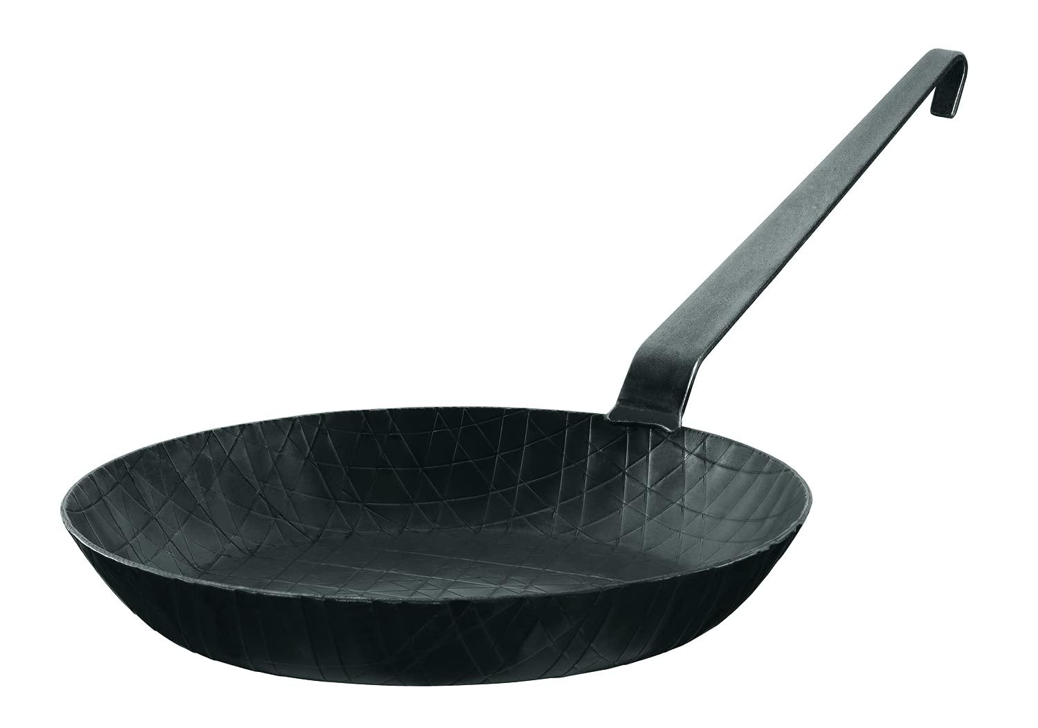 RÖSLE sepistatud malmpann Serie 1888, kvaliteetne kõrgete servadega pann krõbedate praekartulite ja kiirelt praetud liha jaoks, sobib grillile ja induktsioonplaadile, 28 cm, must