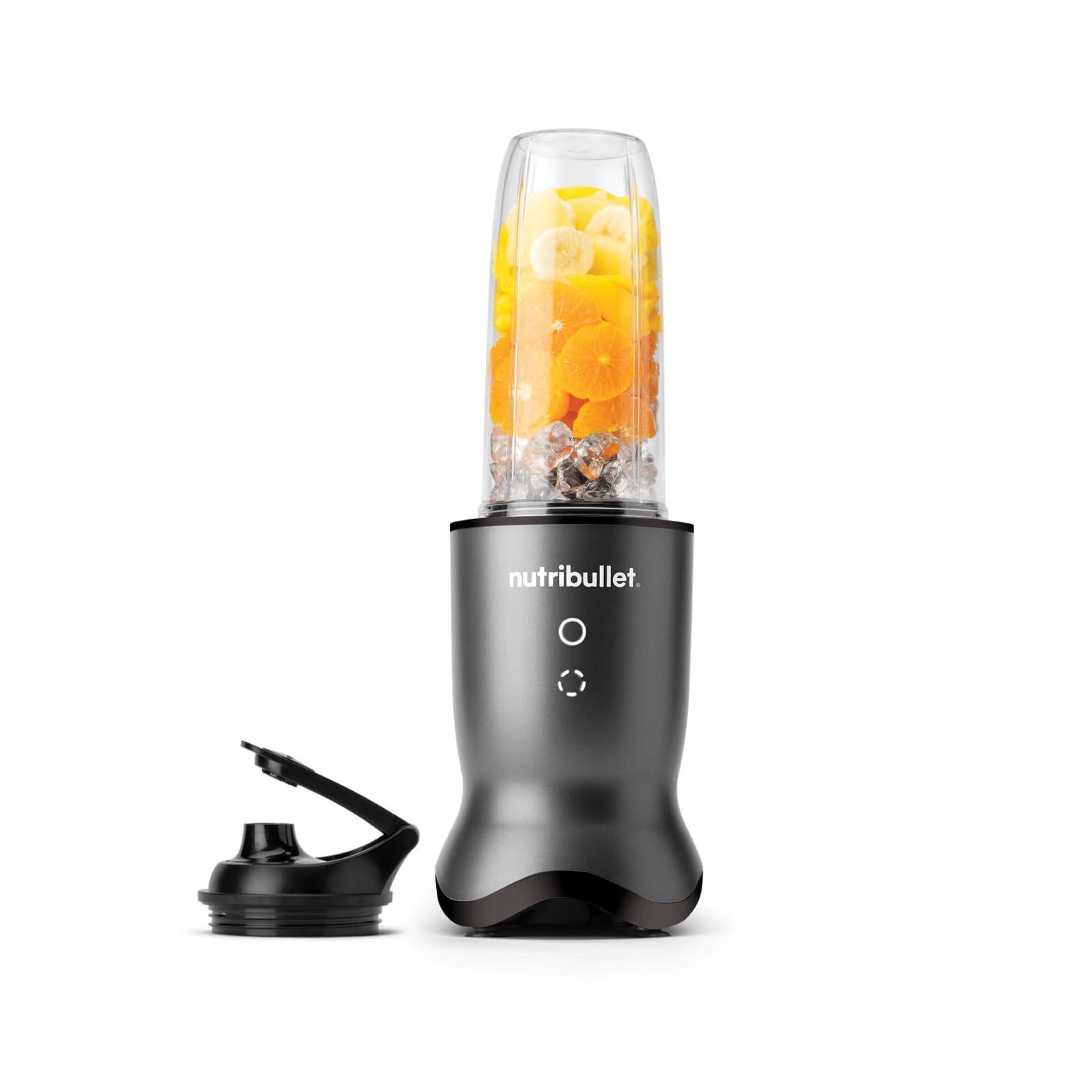 nutribullet isiklik blender, kõige võimsam ühe portsjoni mikser, 1000 W vaikse mootoriga, 900 ml Tritan Renew tass, valgustatud puutetundlikud nupud, tumehall