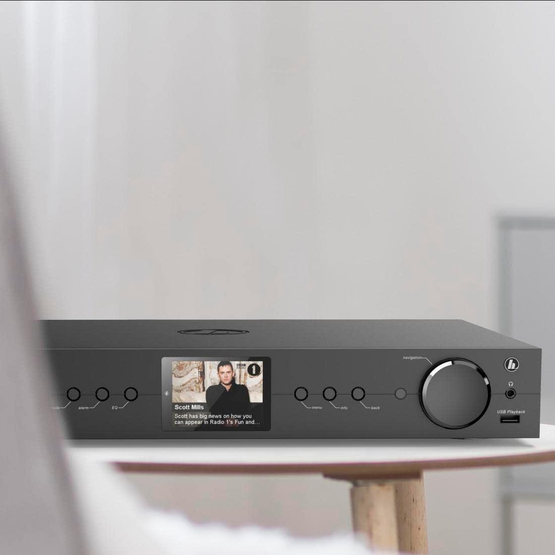 Hama DAB-tuuner HiFi digiraadio Interneti-raadio FM-tuuner Bluetooth Digiraadio FM WLAN Stereo-vastuvõtja Spotify Amazon Music Kaugjuhtimispult USB AUX Äratuskell DIT2105SBTX must – pilt 7