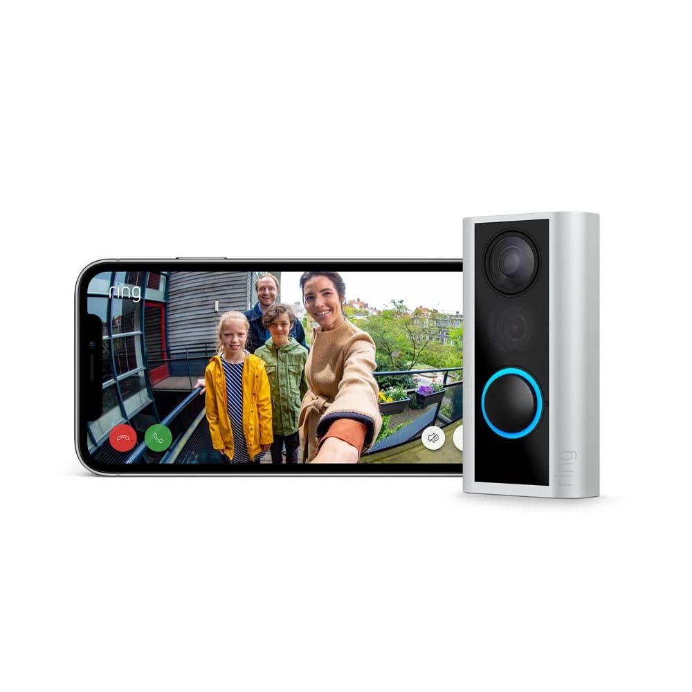 Ring Video-Uksesilm (Door View Cam) | Videouksekell asendab uksepiiluja | Uksekell kaameraga, HD-video, kahepoolne suhtlus | Sobiv uksepaksusele 34mm – 55mm | Video-uksekell