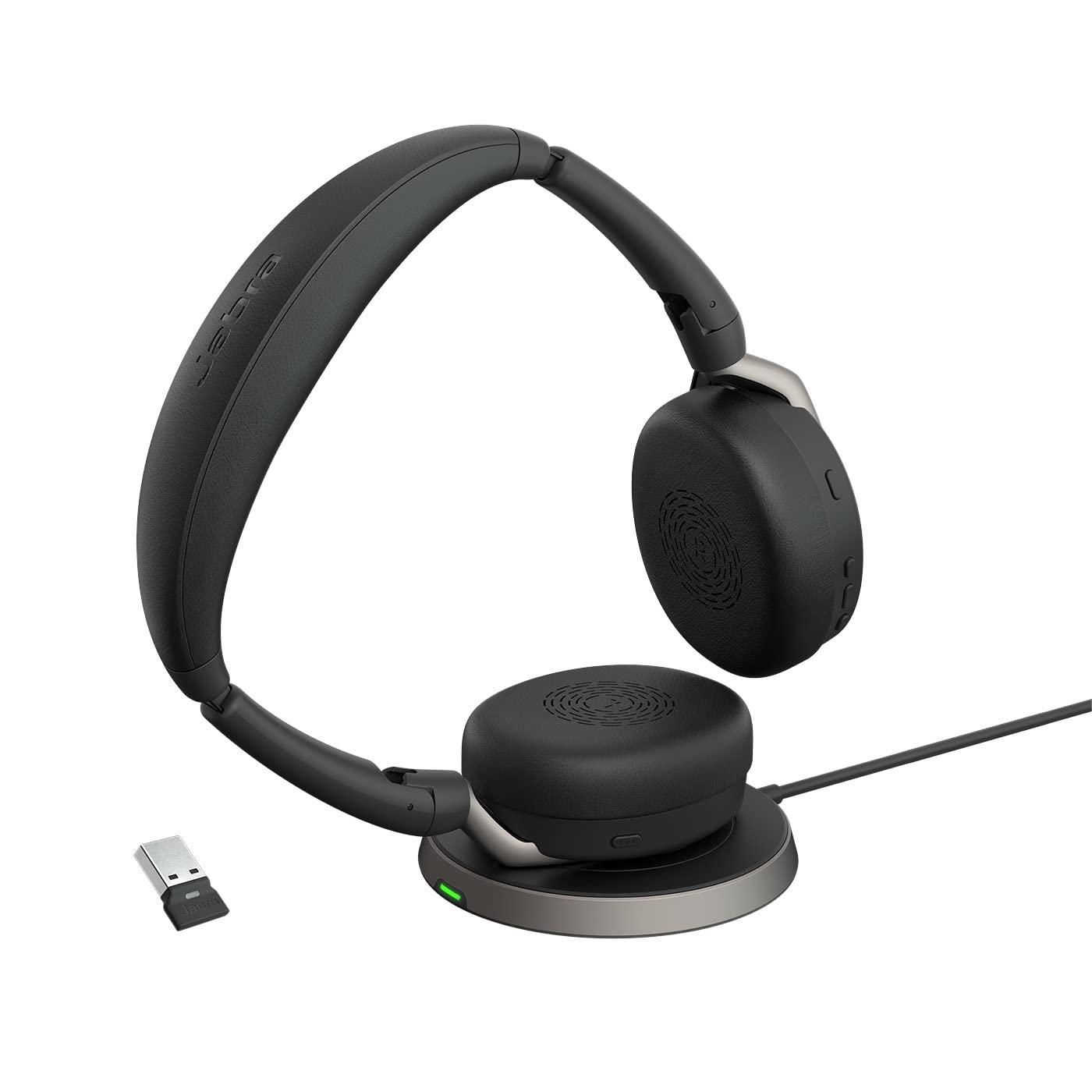 Jabra Evolve2 65 Flex – Juhtmevaba stereo Bluetooth-peakomplekt mürasummutava Jabra ClearVoice tehnoloogiaga ja hübriidse ANC-ga – Ühildub juhtivate UC-platvormidega – Must