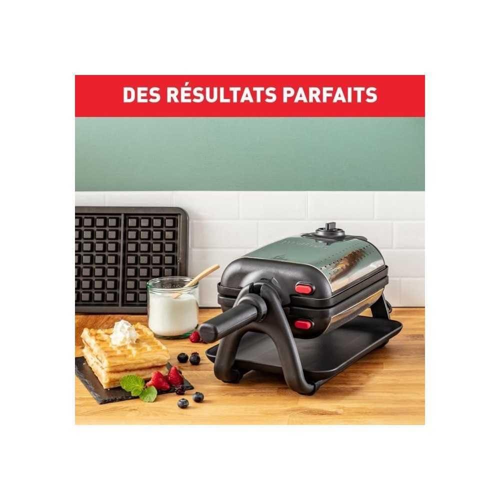 Tefal King Size vahvliküpsetaja WM756D, topeltvahvliküpsetaja 2 Belgia vahvli jaoks, pöörlev mehhanism, mittenakkuvad plaadid, paksud vahvlid, temperatuuri reguleerimine, lihtne puhastamine, 120W, 1L – lisavaade