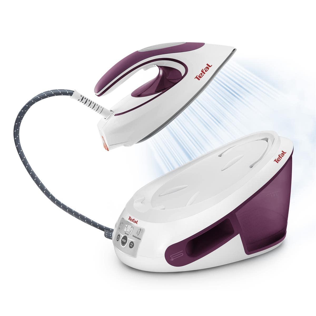 Tefal Express Anti-Kalk aurutriikimissüsteem, 2800 W, 6,5-barine surve, katlakivikollektsioon, optimaalne auru- ja temperatuurikombinatsioon, automaatne väljalülitus, 1,8 L veepaak, valge/lilla, SV8054 – lisavaade